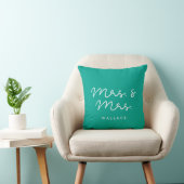 Coussin Joli couple Mrs et Mrs personnalisé (Chaise)
