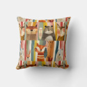 Coussin Joli design animal coloré abstrait (Verso)
