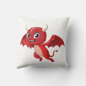 Coussin Joli diable volant de dessin animé (Verso)