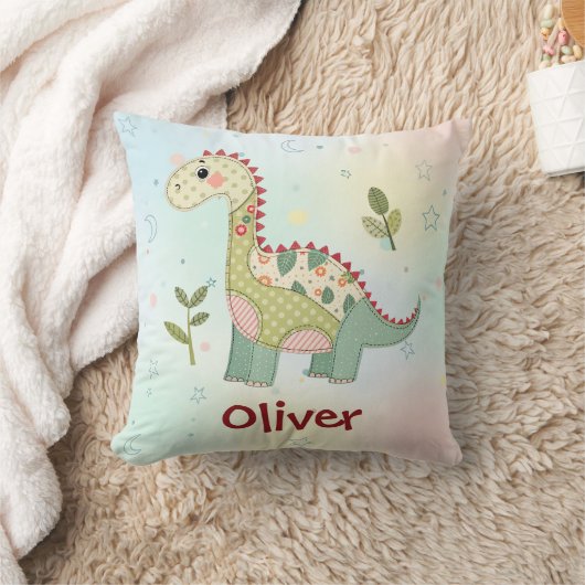 Coussin Joli Dinosaure Patchwork (Couverture)