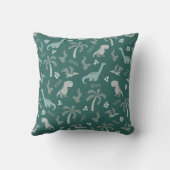 Coussin Joli dinosaure sarcelle (Verso)