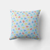 Coussin Joli dinosaure Trex pilotant un avion charmant (Verso)