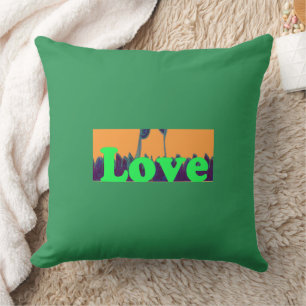 Coussin Joli et adorable amour Texte Art Design
