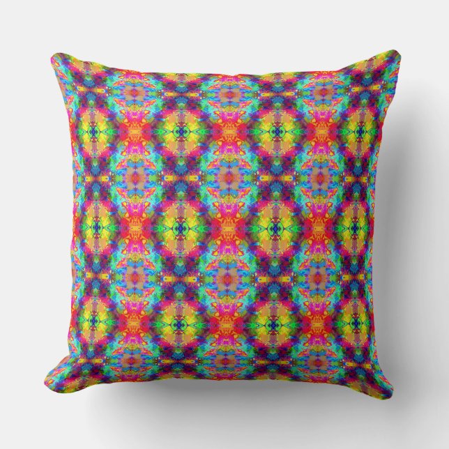 Coussin Joli fantôme abstrait coloré (Recto)