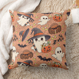 Coussin Joli fantôme d'Halloween de style Kawaii