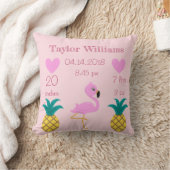 Coussin Joli Flamant rose rose et ananas (Couverture)