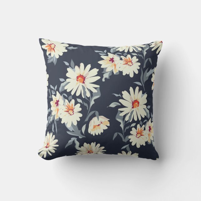 Coussin Joli Fleur de marguerite : Impression transparente (Recto)