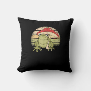 Coussin Joli Frog Champignon Goblincore Crapaud Aes Cottag