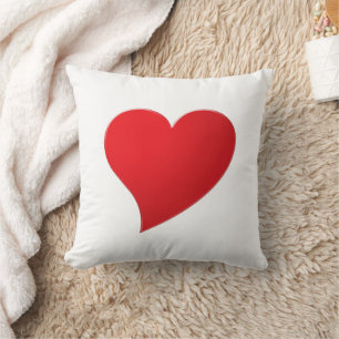 Coussin Joli grand cœur rouge minimaliste moderne Saint-Va