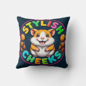 Coussin Joli Hamster aux Couleurs Vives (Verso)