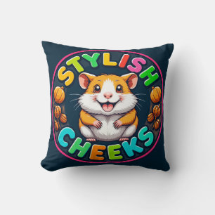 Coussin Joli Hamster aux Couleurs Vives