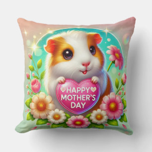 Coussin Joli hamster célébrant la fête des mères