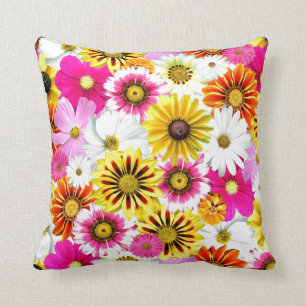 Coussin Joli Jaune Rose Fleur Blanche Faisceaux Cadeaux