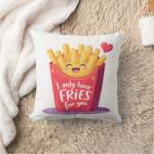 Coussin Joli jeu de mots sur les frites pour la Saint-Vale (Couverture)