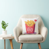 Coussin Joli jeu de mots sur les frites pour la Saint-Vale (Chaise)