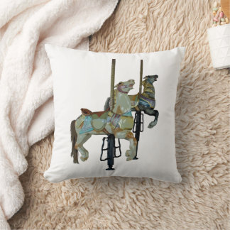 Coussin Joli Joyeux Parcours Carrousel Chevaux Jeter Oreil