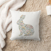 Coussin Joli lapin de fleur sauvage Pâques printemps (Couverture)