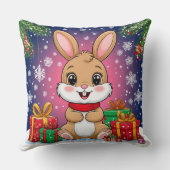 Coussin Joli lapin de Noël (Verso)
