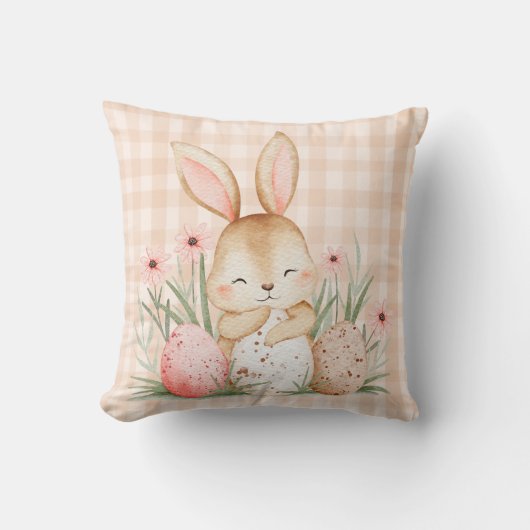 Coussin Joli Lapin de Pâques (Recto)
