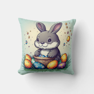 Coussin Joli lapin de Pâques