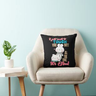 Coussin Joli Lapin Drôle Je Veux Seulement Toucher Ton Der