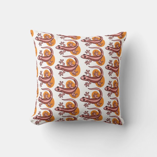 Coussin Joli Lézard Coloré (Recto)