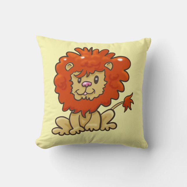 Coussin Joli Lion Cartoon (Recto)