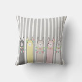 Coussin Joli Llamas Retro Coloré Enfants (Verso)
