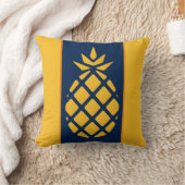 Coussin Joli Monogramme D'Ananas Jaune Et Bleu (Couverture)