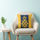 Coussin Joli Monogramme D'Ananas Jaune Et Bleu (Chaise)
