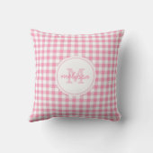 Coussin Joli monogramme de fleurs sauvages rose pastel ave (Verso)