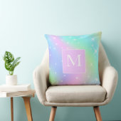 Coussin Joli monogramme personnalisé initiales de filles (Chaise)