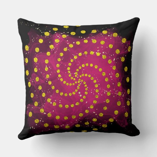 Coussin Joli Monogramme rose et nom Jeter l'oreiller (Verso)