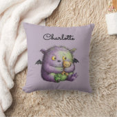 Coussin Joli Monstre Buddies Violet Vert Fluffy (Couverture)