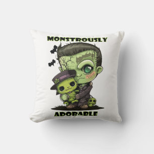 Coussin Joli monstre de Frankenstein avec peluche