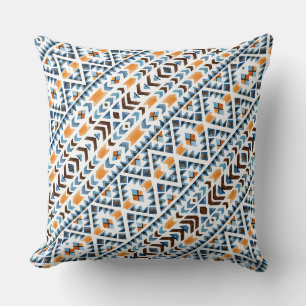 Coussin Joli motif aztèque à l'aquarelle