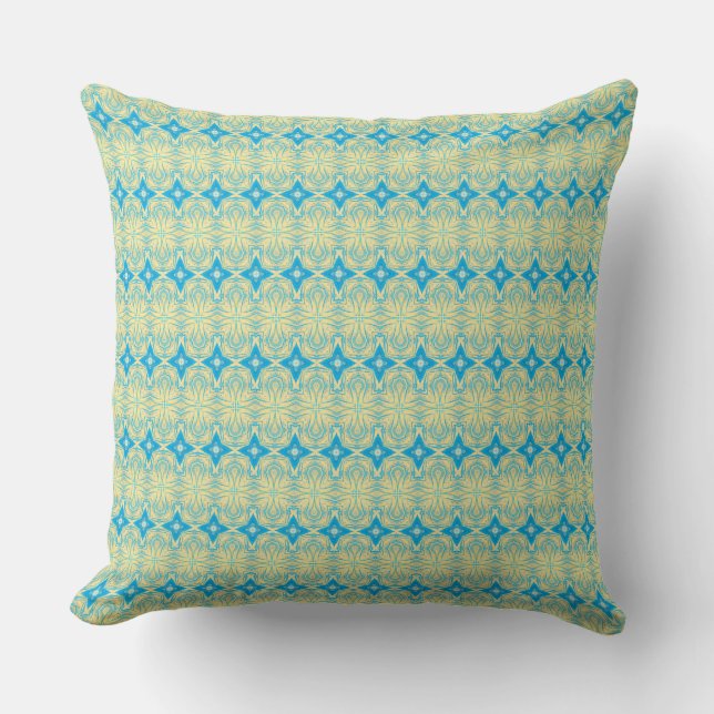 Coussin Joli motif bleu bleu Abstrait (Recto)