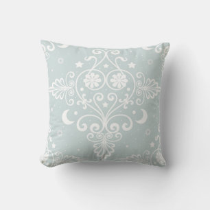 Coussin Joli motif céleste bohème sarcelle poussiéreux