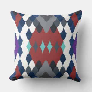 Coussin Joli motif de croûte de poisson coloré