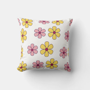 Coussin Joli motif de grandes fleurs