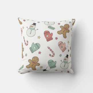 Coussin Joli motif de Noël transparent | Pain d'épices, bo