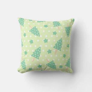 Coussin Joli motif de Noël vert