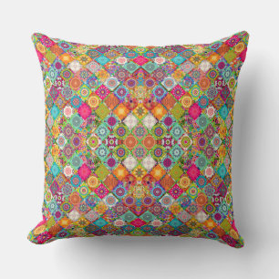 Coussin Joli motif décoratif coloré et transparent