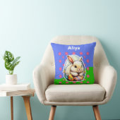 Coussin Joli Motif Fleur Rose Bunny Pâques (Chaise)