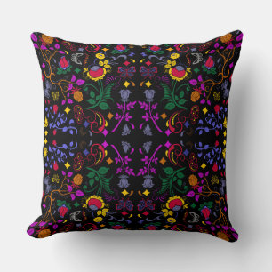 Coussin Joli motif floral coloré