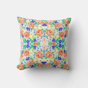 Coussin Joli motif floral coloré