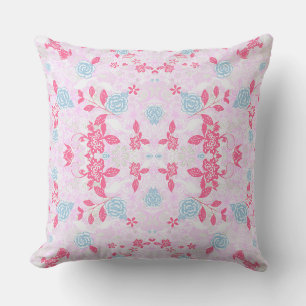 Coussin Joli motif floral pastel coloré