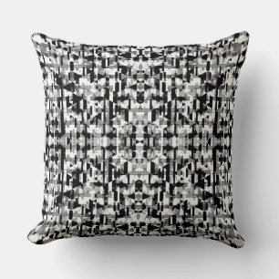 Coussin Joli motif géométrique noir et blanc