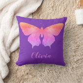 Coussin Joli motif papillon ajouter un nom (Couverture)