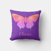 Coussin Joli motif papillon ajouter un nom (Recto)